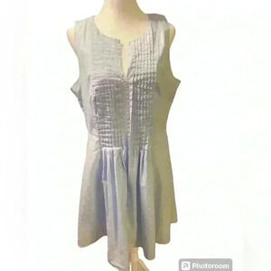 CeCe Pintuck pinstripe sleeveless dress with lining & raised dots  size 12